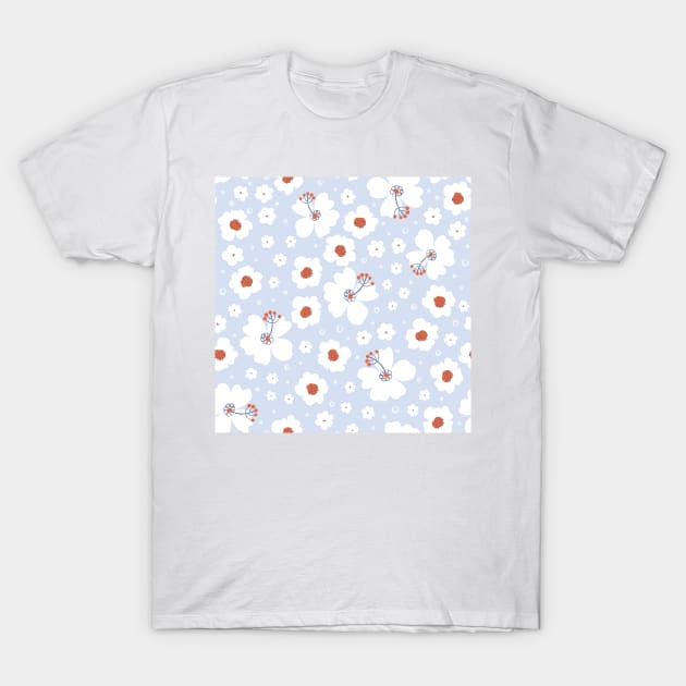 Pattern with hand drawn flowers T-Shirt by DanielK